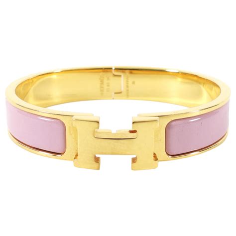 hermes bracelet pink silver